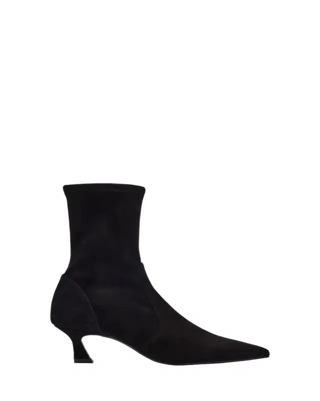 Stuart Weitzman 50mm Vinnie Suede Stretch Booties