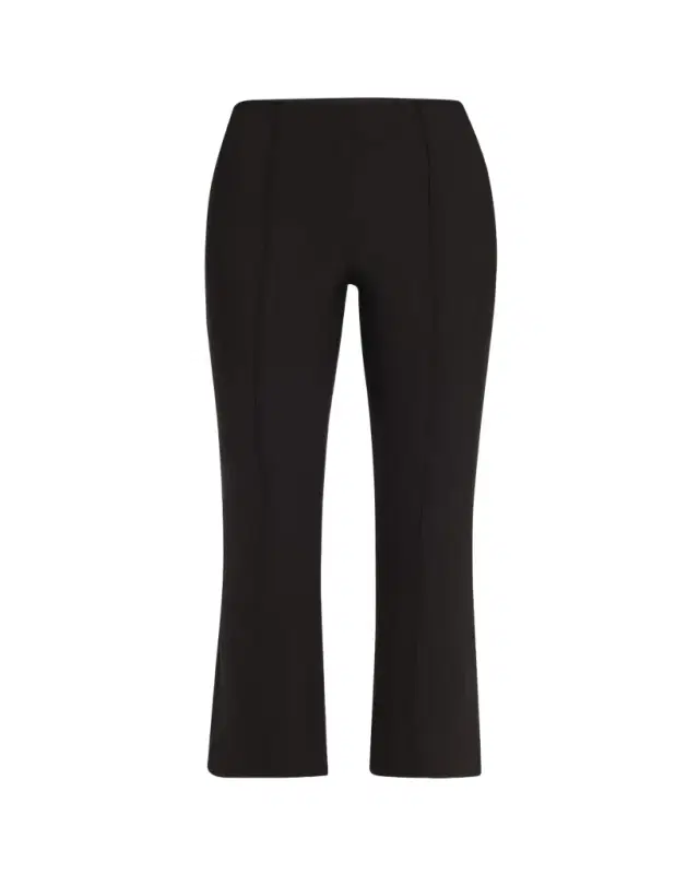 Vince Cropped Flare-Leg Pintuck Pants