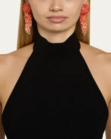 Oscar de la Renta Cascading Flower Earrings | Thumbnail 2 Oscar de la Renta Cascading Flower Earrings | Thumbnail 2