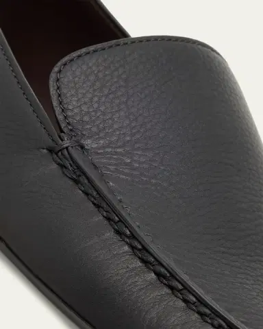 The Row Leo Grained Leather Slippers | Thumbnail 5
