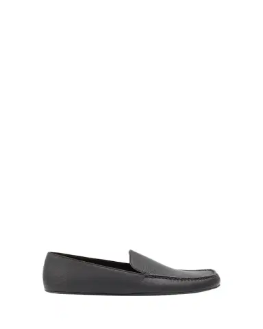 The Row Leo Grained Leather Slippers | Thumbnail 1
