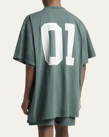 Balenciaga Men's Basketball Logo Oversized Fit T-Shirt | Thumbnail 3