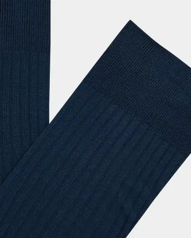 Pantherella Men's Danvers Ribbed Cotton Mid-Calf Socks | Thumbnail 2