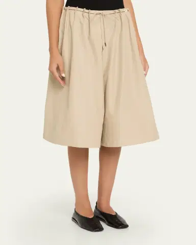 Brandon Maxwell Sutton Drawstring Wide-Leg Bermuda Shorts | Thumbnail 4 Brandon Maxwell Sutton Drawstring Wide-Leg Bermuda Shorts | Thumbnail 4