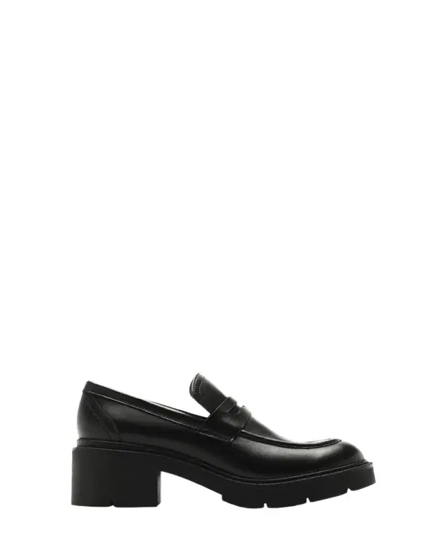 Alisa Shiny Crinkle Leather Loafers