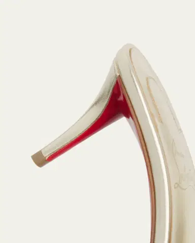 Christian Louboutin 60mm Miss Z Metallic Leather Slingback Pumps | Thumbnail 5