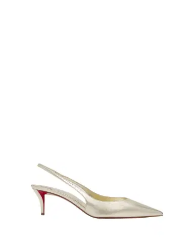 Christian Louboutin 60mm Miss Z Metallic Leather Slingback Pumps | Thumbnail 1