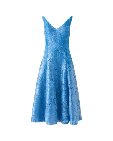 Akris Lacquered Sea Faille Sleeveless Midi Dress | Thumbnail 1 Akris Lacquered Sea Faille Sleeveless Midi Dress | Thumbnail 1