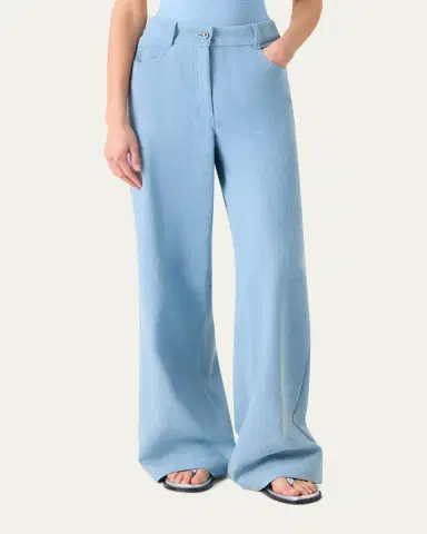 Akris punto Cooper Wide-Leg Denim Pants | Thumbnail 2 Akris punto Cooper Wide-Leg Denim Pants | Thumbnail 2