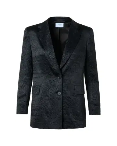 Akris punto Crinkled Satin Single-Breasted Blazer Jacket | Thumbnail 1