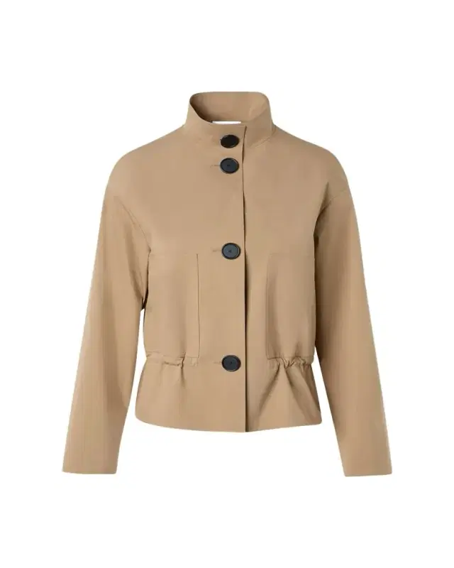 Techno Cotton Poplin Short Parka Jacket