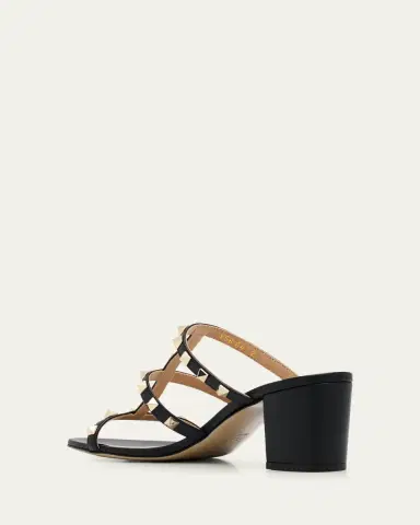 Valentino Garavani 60mm Rockstud Caged Block-Heel Slide Sandals | Thumbnail 2 Valentino Garavani 60mm Rockstud Caged Block-Heel Slide Sandals | Thumbnail 2