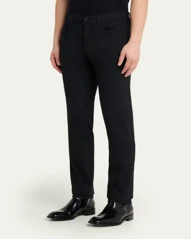 Cesare Attolini Men's Cotton and Cashmere Slim Five-Pocket Pants | Thumbnail 4 Cesare Attolini Men's Cotton and Cashmere Slim Five-Pocket Pants | Thumbnail 4