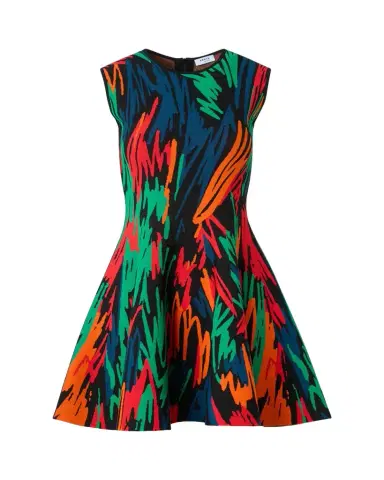 Akris punto Scribble Jacquard Knit Sleeveless Mini Dress | Thumbnail 1 Akris punto Scribble Jacquard Knit Sleeveless Mini Dress | Thumbnail 1