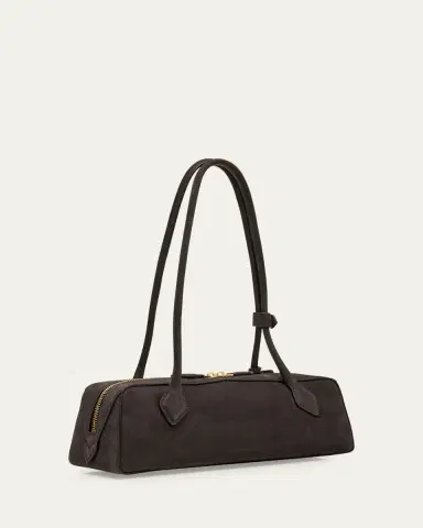 ALAÏA Le Teckel Medium Suede Shoulder Bag | Thumbnail 2