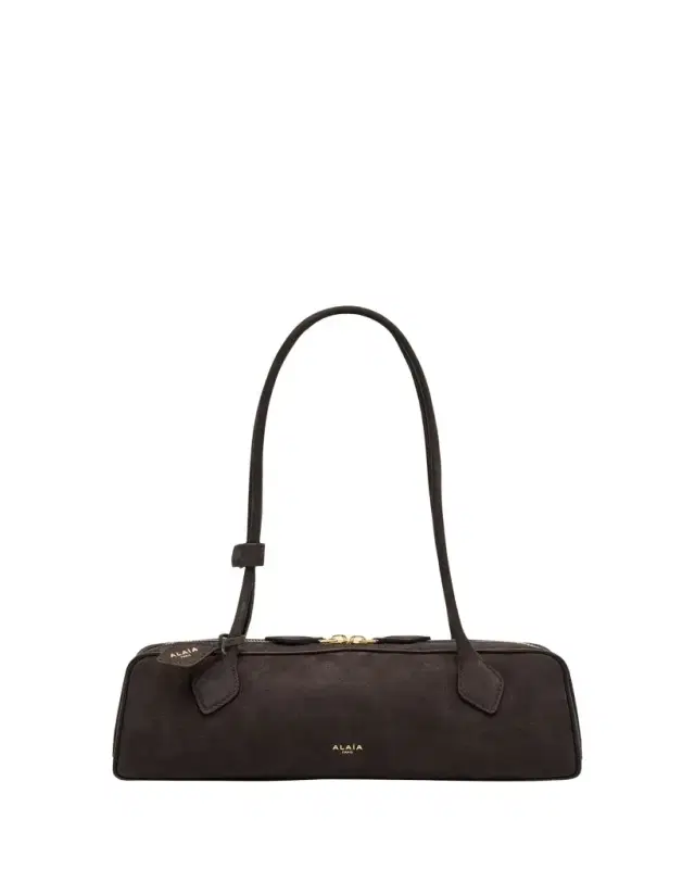 Le Teckel Medium Suede Shoulder Bag