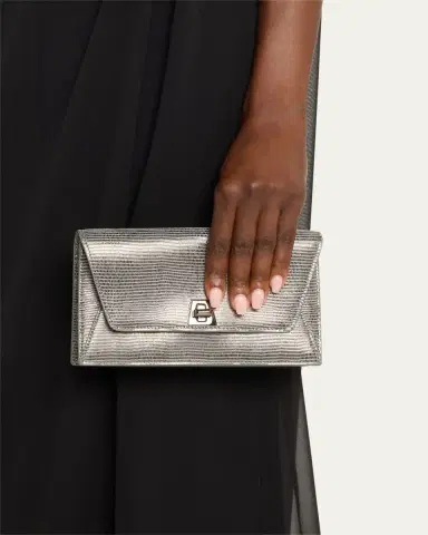 Akris Anouk Lizard-Print Clutch Bag w/ Chain | Thumbnail 12 Akris Anouk Lizard-Print Clutch Bag w/ Chain | Thumbnail 12