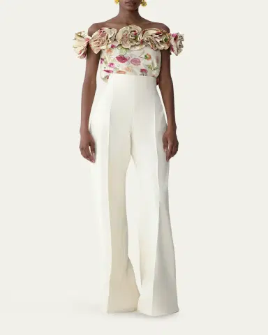 Carolina Herrera Diane High-Rise Wool Wide-Leg Pants | Thumbnail 2