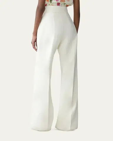 Carolina Herrera Diane High-Rise Wool Wide-Leg Pants | Thumbnail 3