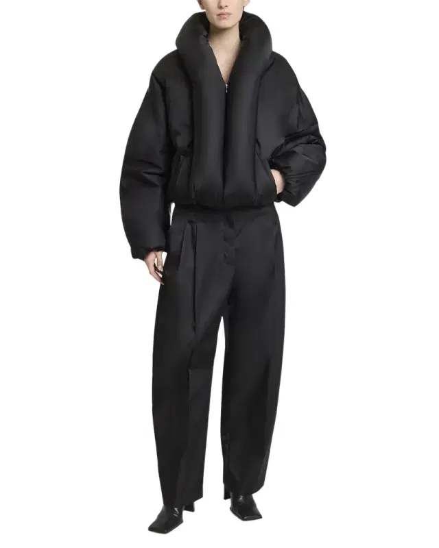 ALAIA Taffeta Padded Bomber Jacket