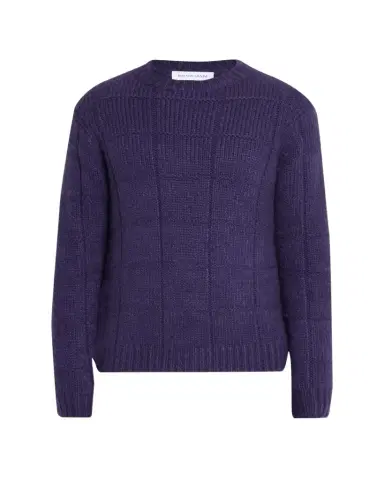 Iris Von Arnim Men's Brayden Cashmere-Silk Check Knit Crewneck Sweater | Thumbnail 1