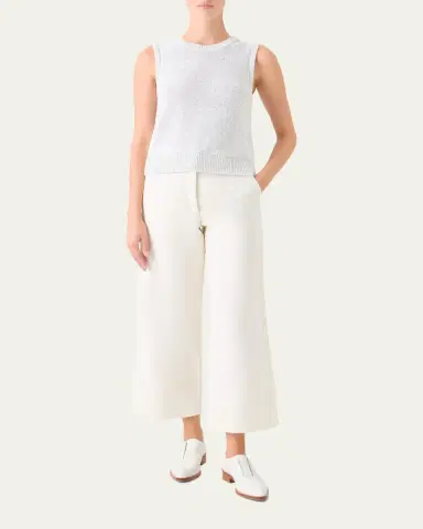 Akris Sleeveless Sequined Linen Cotton Sweater | Thumbnail 2 Akris Sleeveless Sequined Linen Cotton Sweater | Thumbnail 2