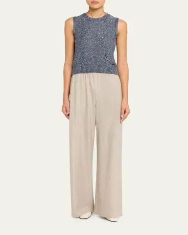 Akris Sleeveless Sequined Linen Cotton Sweater | Thumbnail 6 Akris Sleeveless Sequined Linen Cotton Sweater | Thumbnail 6
