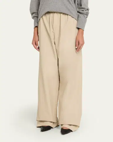 Brandon Maxwell Teagan Wide-Leg Pull-On Pants | Thumbnail 4 Brandon Maxwell Teagan Wide-Leg Pull-On Pants | Thumbnail 4