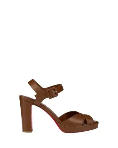 Christian Louboutin 100mm Cora Leather Sandals | Thumbnail 1 Christian Louboutin 100mm Cora Leather Sandals | Thumbnail 1