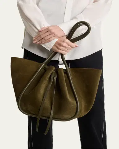 Proenza Schouler Large Ruched Tote in Soft Suede | Thumbnail 2 Proenza Schouler Large Ruched Tote in Soft Suede | Thumbnail 2