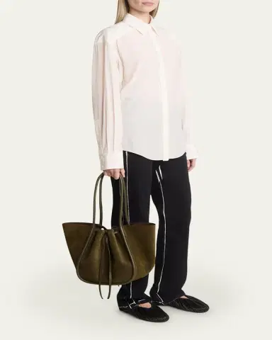 Proenza Schouler Large Ruched Tote in Soft Suede | Thumbnail 5 Proenza Schouler Large Ruched Tote in Soft Suede | Thumbnail 5