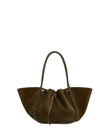 Proenza Schouler Large Ruched Tote in Soft Suede | Thumbnail 1 Proenza Schouler Large Ruched Tote in Soft Suede | Thumbnail 1