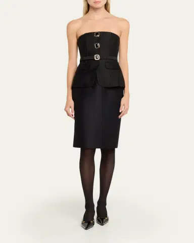 Self-Portrait Taffeta Bandeau Top | Thumbnail 2