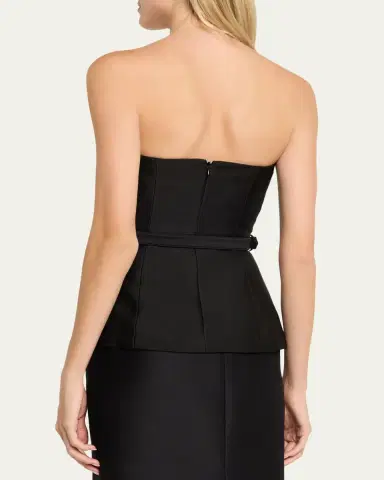 Self-Portrait Taffeta Bandeau Top | Thumbnail 3
