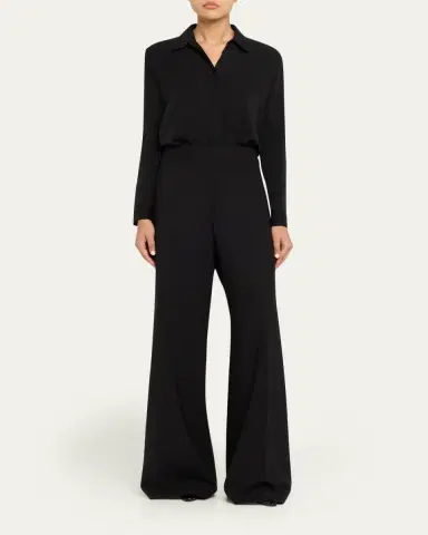 Carolina Herrera High-Rise Wide-Leg Wool Pants | Thumbnail 2