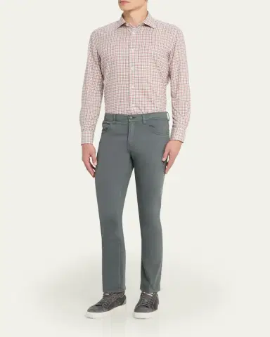 Cesare Attolini Men's Cotton and Cashmere Slim Five-Pocket Pants | Thumbnail 2 Cesare Attolini Men's Cotton and Cashmere Slim Five-Pocket Pants | Thumbnail 2