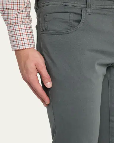 Cesare Attolini Men's Cotton and Cashmere Slim Five-Pocket Pants | Thumbnail 5 Cesare Attolini Men's Cotton and Cashmere Slim Five-Pocket Pants | Thumbnail 5