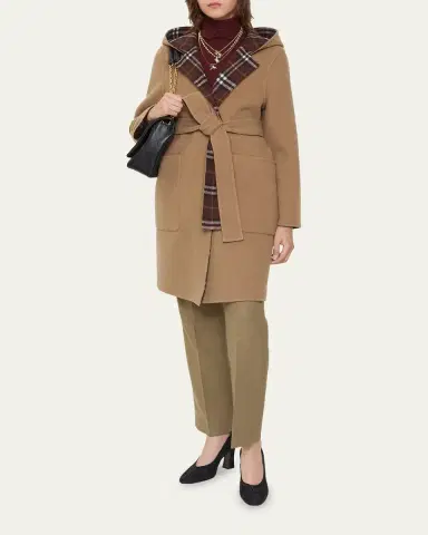 Burberry Hampshire Reversible Hooded Wrap Coat | Thumbnail 2 Burberry Hampshire Reversible Hooded Wrap Coat | Thumbnail 2