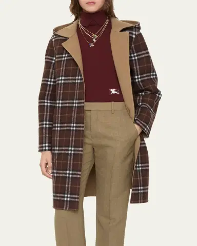 Burberry Hampshire Reversible Hooded Wrap Coat | Thumbnail 4 Burberry Hampshire Reversible Hooded Wrap Coat | Thumbnail 4