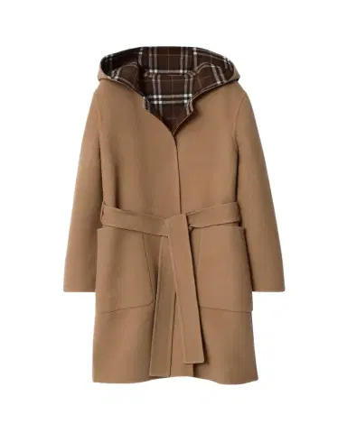 Burberry Hampshire Reversible Hooded Wrap Coat | Thumbnail 1 Burberry Hampshire Reversible Hooded Wrap Coat | Thumbnail 1