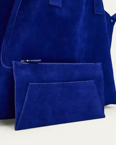 Akris Ai Medium Suede Tote Bag | Thumbnail 5 Akris Ai Medium Suede Tote Bag | Thumbnail 5
