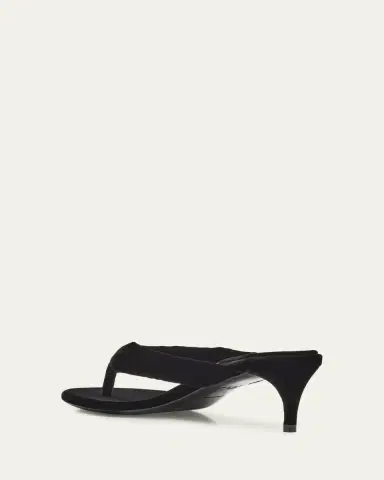 Alaïa Velvet Kitten-Heel Thong Sandals | Thumbnail 6