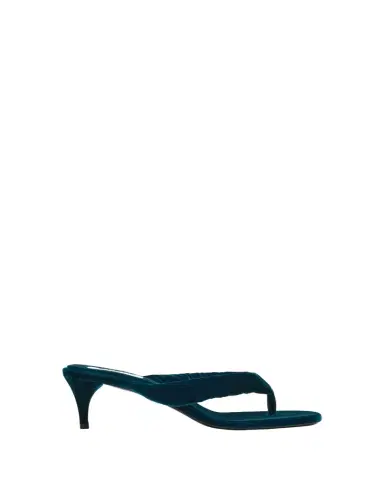 Alaïa Velvet Kitten-Heel Thong Sandals | Thumbnail 1