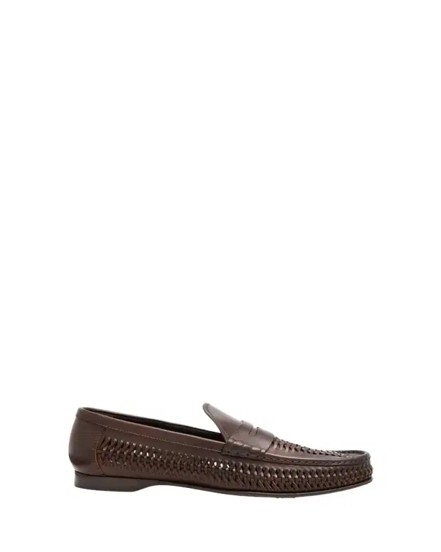 Men's Chalmers Woven Leather Penny Loafers