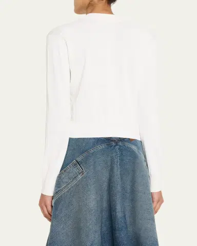 Brandon Maxwell Aubrey Crewneck Cardigan | Thumbnail 3 Brandon Maxwell Aubrey Crewneck Cardigan | Thumbnail 3