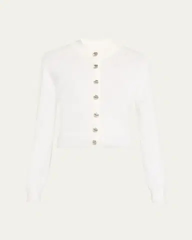 Brandon Maxwell Aubrey Crewneck Cardigan | Thumbnail 1 Brandon Maxwell Aubrey Crewneck Cardigan | Thumbnail 1