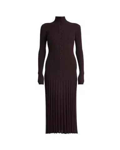 Proenza Schouler Jada Turtleneck Drop-Waist Button-Front Maxi Dress | Thumbnail 1 Proenza Schouler Jada Turtleneck Drop-Waist Button-Front Maxi Dress | Thumbnail 1