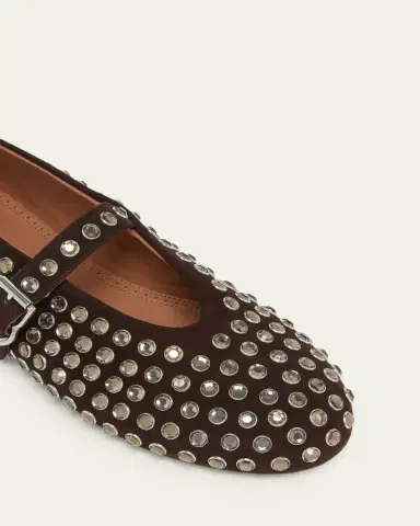 Alaïa Crystal Stud Mary Jane Ballerina Flats | Thumbnail 7