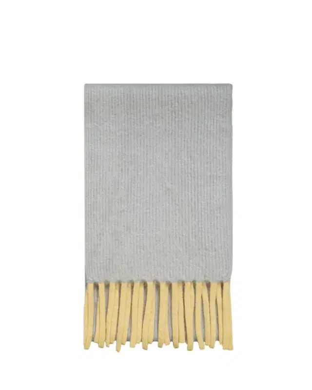 Akris Cloud Cashmere Rib Fringe Scarf