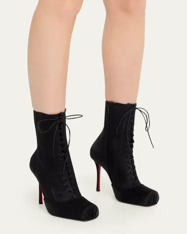 Christian Louboutin 100mm Pavlova Satin Booties | Thumbnail 2